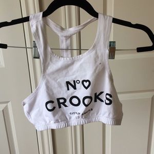 Crooks & castles crop top/sports bra